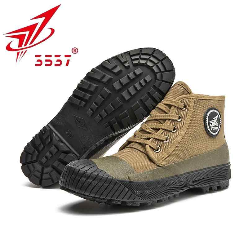 徒步靴 メンズ 男性用 キャンバス ワークシューズ 耐摩耗 高帮 登山靴 アウトドア 特勤先锋 ライトグリーン イエロー ブラック