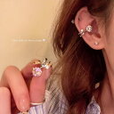 イヤリング レディース ライトモチーフ ジルコニア イヤーカフ イヤークリップ 高見え 電気メッキ加工 アシンメトリー アクセサリー パーティー 通勤 紫