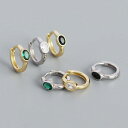 ピアス レディース s925 シルバー 幾何学 楕円 ジルコニア 耳飾り イヤーカフ イヤリング 白ゴールド 黒石 緑石 普段使い パーティー 通勤 結婚式 ギフト