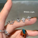 ピアス レディース チタン鋼 クロス 十字架 ジルコニア イヤーカフ ヘリックス 電気メッキ加工 かわいい