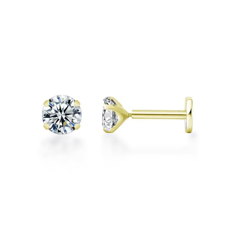 耳饰 レディース S925 シルバー ジルコニア ピアス スタッドピアス 幾何学模様 ゴ...