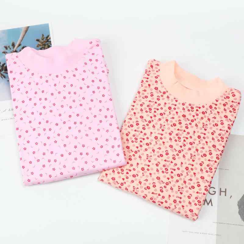 カットソー レディース ミセス コットン 花柄プリント Tシャツ シニア インナー 肌着 長袖 薄手 ゆった..