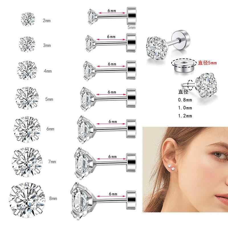 ピアス 男女兼用 ステンレス 穿刺 耳 骨 鼻 唇 ジルコニア インターナル スパイラル スタッド シルバー ゴールド 黒(x100)