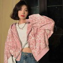 パーカー レディース 春秋 薄手 ヒョウ柄 ピンク系 長袖 ゆるかわ 通勤 カジュアル