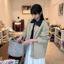 コート レディース デニム ミドル丈 春秋 カジュアル ゆったり 切り替え ワークスタイル ドロップショルダー 襟付き 長袖 カーキ系(x2)