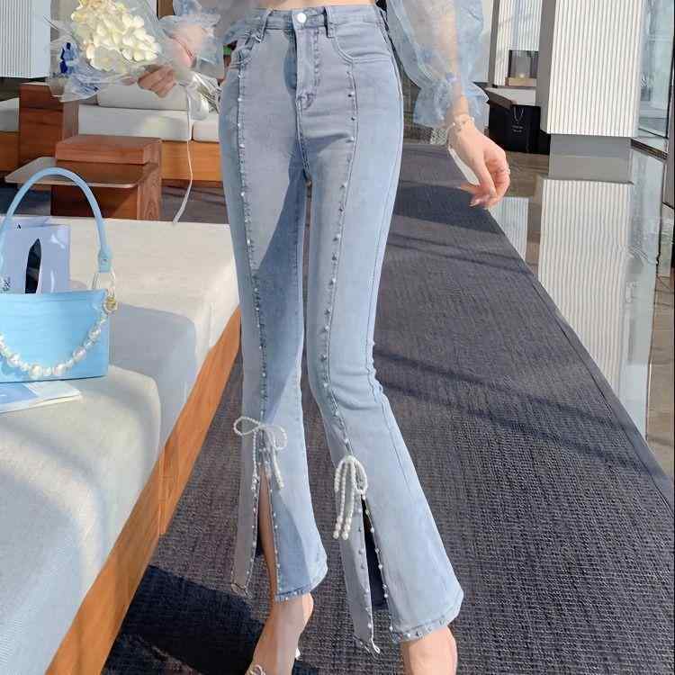 デニム レディース 春夏 スキニーパンツ 9分丈 ハイウエスト 伸縮性 ウォッシュ加工 ジーパン ジーンズ ブルー系