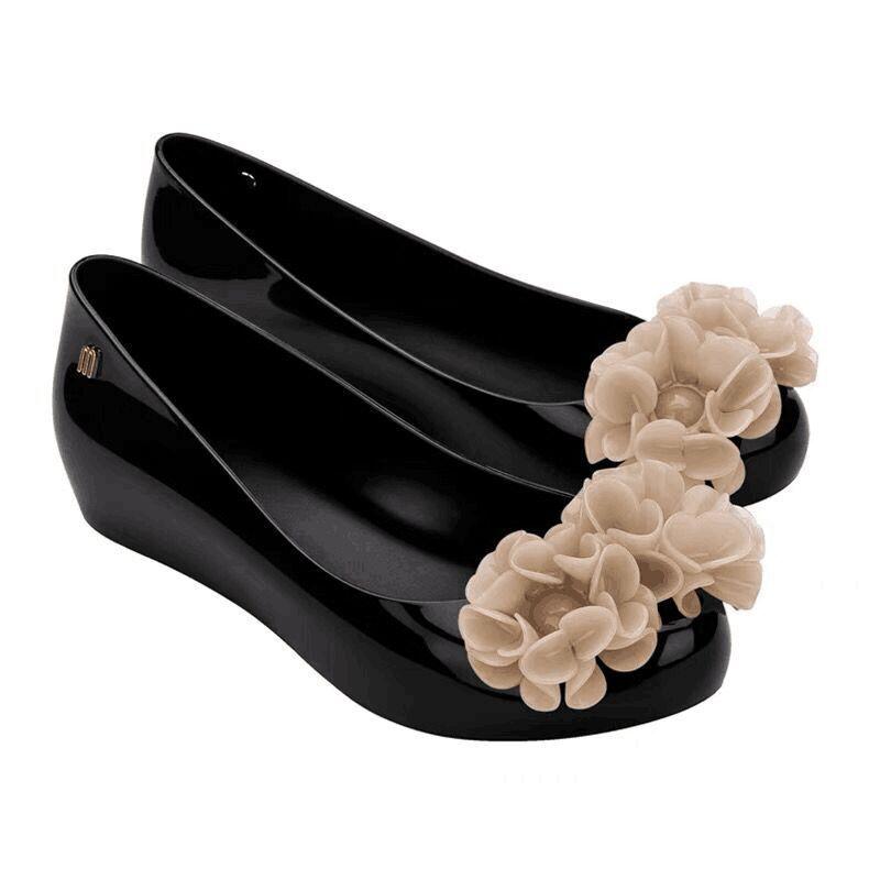 楽天ブリルビサンダル レディース 魚口 エレガント PVC 蝶結び フラット ローヒール モカシン 肉色 ピンク系 赤 黒