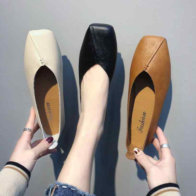 豆豆靴 レディース フラット ローヒール パンプス ぺたんこ靴 モカシンシューズ 婦人靴 歩きやすい 履きやすい 柔らかい 無地 春夏 秋冬 黒 ブラック ベージュ ブラウン キャメル 幅広 甲高 カジュアル 普段使い(x2)