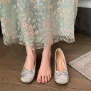 バレエシューズ レディース ローヒール ストラップ シルバー スクエアトゥ パンプス ぺたんこ靴 かわいい フラット 履きやすい 歩きやすい ローヒールパンプス...