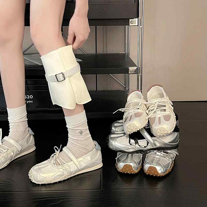 バレエシューズ レディース 徳訓靴 スニーカー 運動靴 スカート マリージェーン フラットシューズ ラウンドトゥ PU 春夏 ブラック ブルー ピンク系 ベージュ