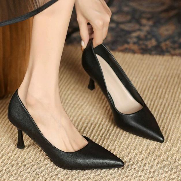 楽天ブリルビ高跟パンプス レディース ポインテッドトゥ ピンヒール 5cm 7cm 婦人靴 オフィス 仕事用 普段使い 滑り止め 春夏 秋冬 ブラック ホワイト ベージュ（x2）