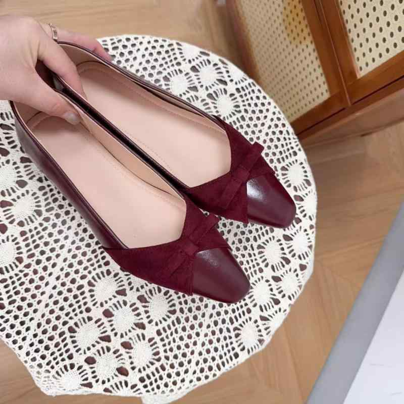 マリージェーン レディースシューズ 丸頭 婦人靴 厚底 疲れにくい 履きやすい ローカット スリッポン 3cmヒール 無地 ラウンドトゥ 繊維 普段使い カジュアル 秋冬 ベージュ ワインレッド(4)