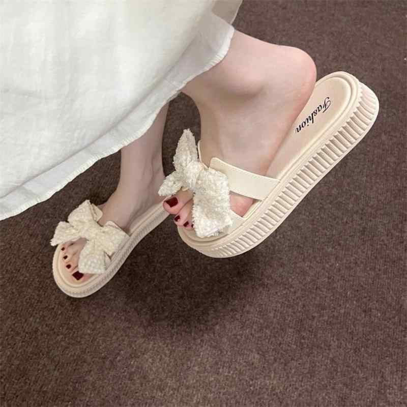 サンダル レディース 厚底 普段使い ビーチサンダル 軽量 滑り止め PVC 春夏 花柄 婦人靴 かわいい 金具 白