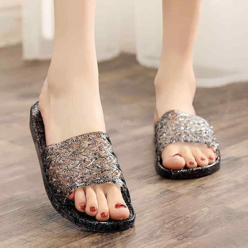 サンダル レディース ルームシューズ スリッパ 室内履き 透明 速乾 防臭 滑り止め PVC 普段使い リラックス 春夏