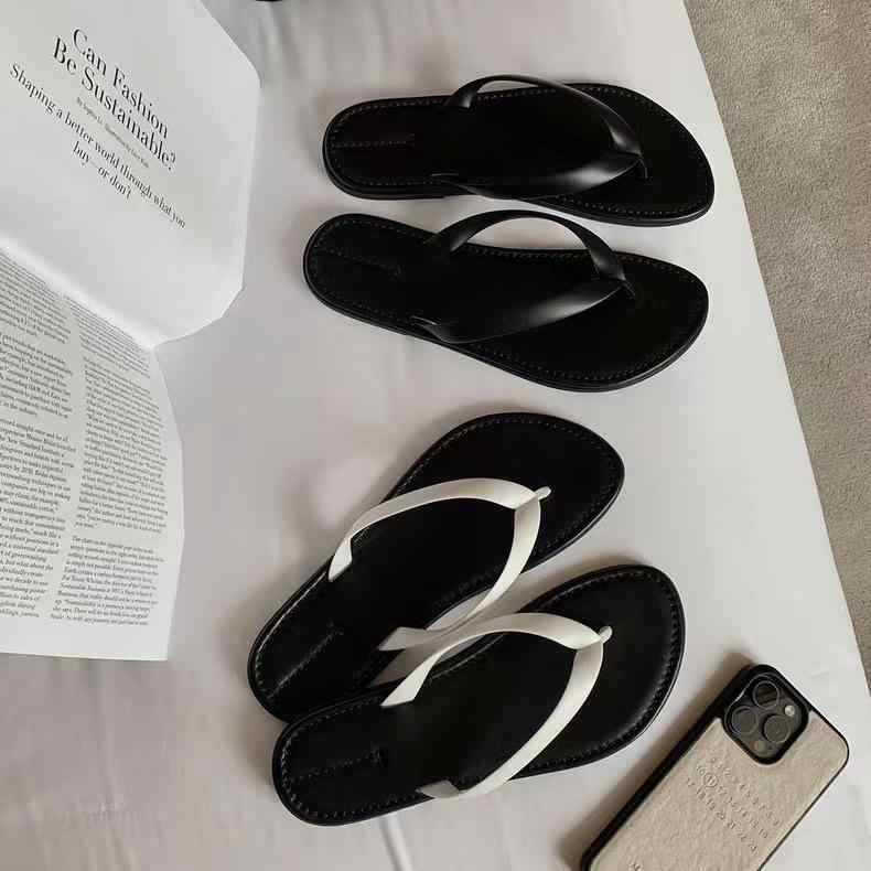 サンダル レディース 牛革 ビーチサンダル トングサンダル フラットソール カジュアル 軽量 履きやすい 滑り止め 春夏 ホワイト ブラック