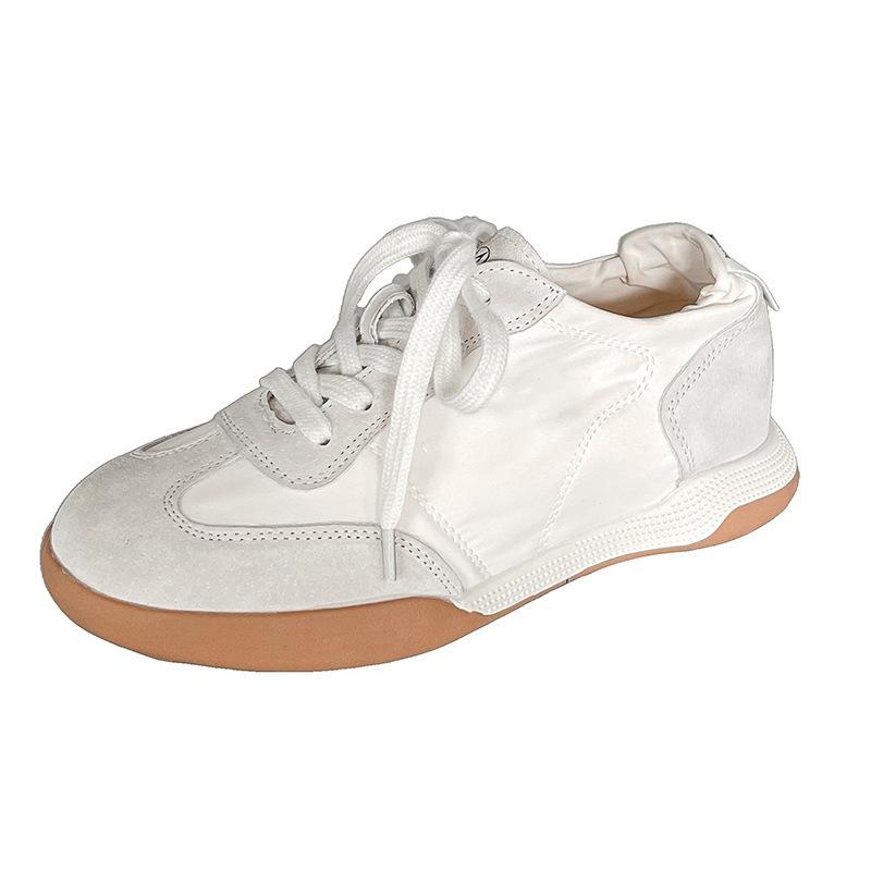 バレエシューズ レディース 厚底 スニーカー 小さいサイズ ローカット 紐靴 疲れにくい 歩きやすい カジュアル かわいい 白 ホワイト 黄色 イエロー ピンク ブルー 春夏