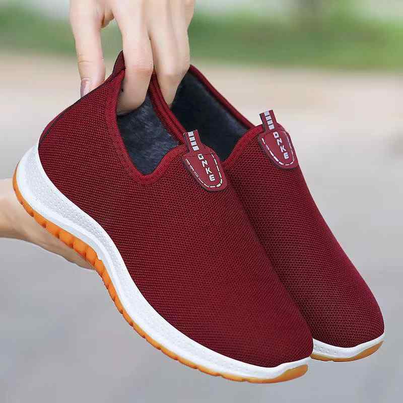 布靴 レディース 高齢者 介護シューズ リハビリシューズ 厚底 フラット 衝撃吸収 滑り止め 軽量 履きやすい 歩きやすい 婦人靴 シニア カジュアル 赤 黒