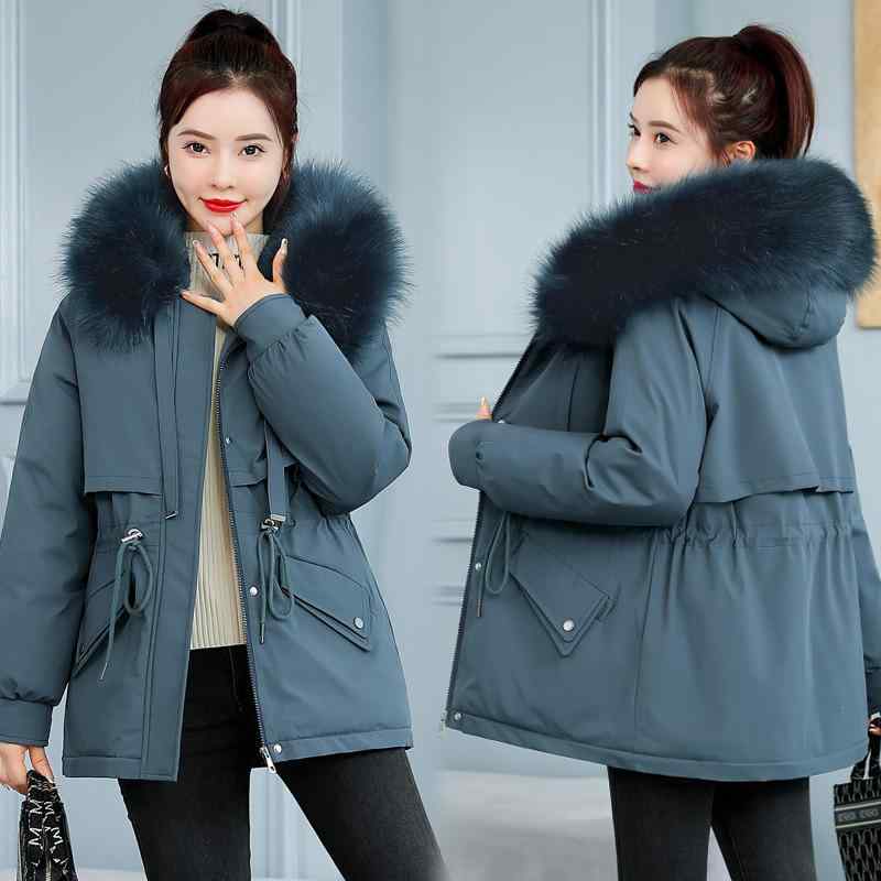 コート レディース 中綿 毛襟付き ミドル丈 アウター 厚手 スリムフィット 無地 秋冬 米白 黒 カーキ ..