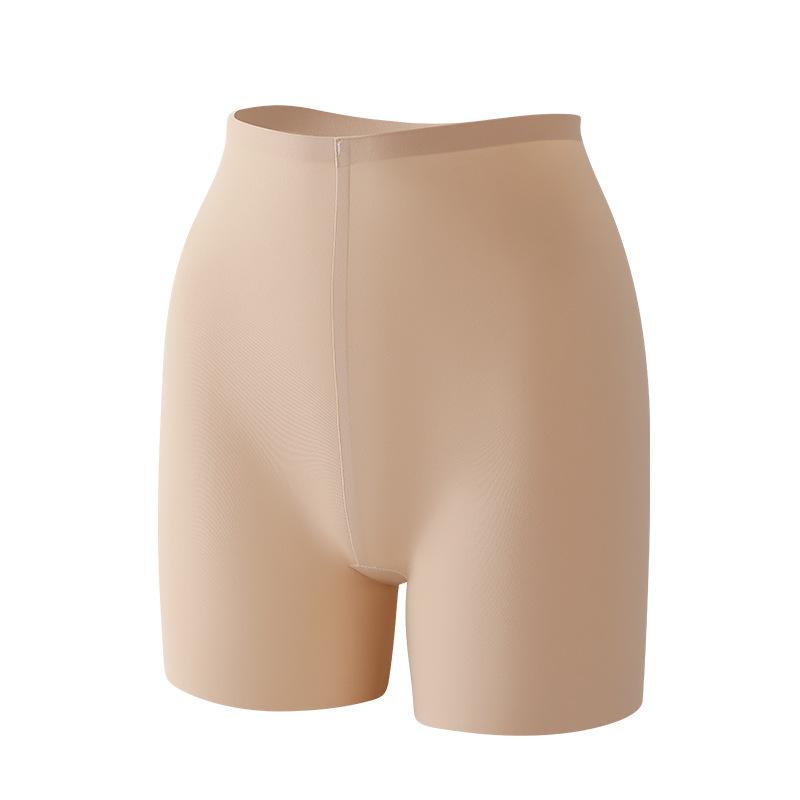 パンツ レディース 大きいサイズ 高腰 スパッツ インナー 接触冷感 無縫製 ひざ上 100kg対応 無地 ブラック ピンク系(x2)