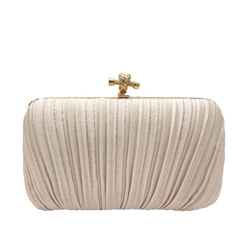 パーティーバッグ レディース 褶皱 サテン ハンドバッグ イブニングバッグ チャイナドレス クラッチバ..