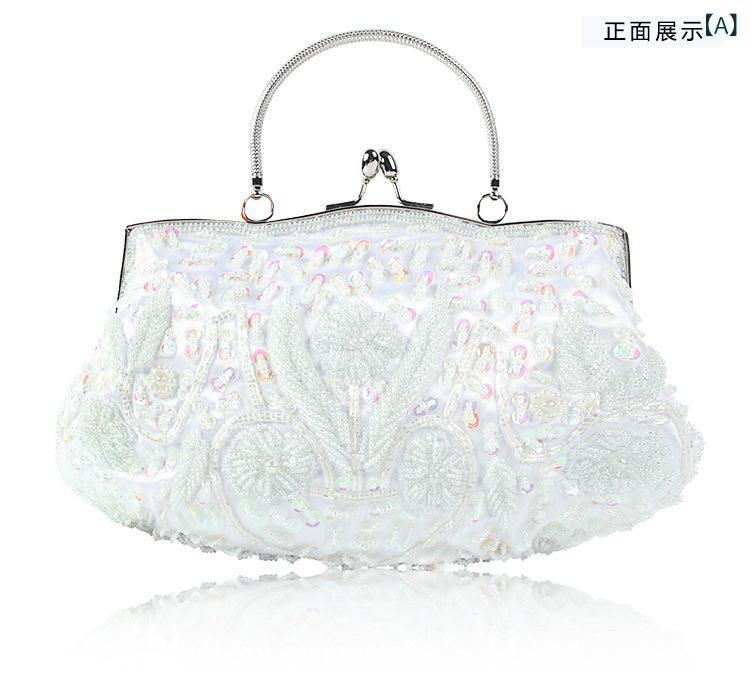 バッグ レディース パーティーバッグ 鞄 水餃子型 イブニングバッグ ビーズ 刺繍 ハンドバッグ チャイ..