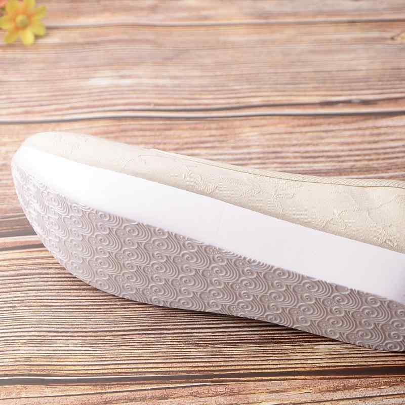 布靴 レディース 婦人靴 ローカット スニーカー フラットソール コットン 花柄 ベージュ系 グリーン系 レトロ 通気性 軽量 普段使い(4)