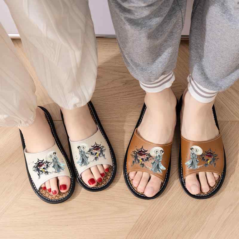 サンダル レディース 亜麻 スリッパ 春夏 秋冬 滑り止め ルームシューズ メンズ 室内 履き 普段使い