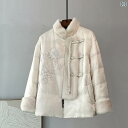 新 チャイナ風 女装 刺繍 綿入れの 綿 服 新型 秋冬 綿入れの 厚手 コート(x2)