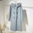 コート レディース ウール 秋冬 中厚手 フード付き ウールコート 女性用 アウター 冬服 白 ホワイト ピンク ブラック かわいい 羊毛