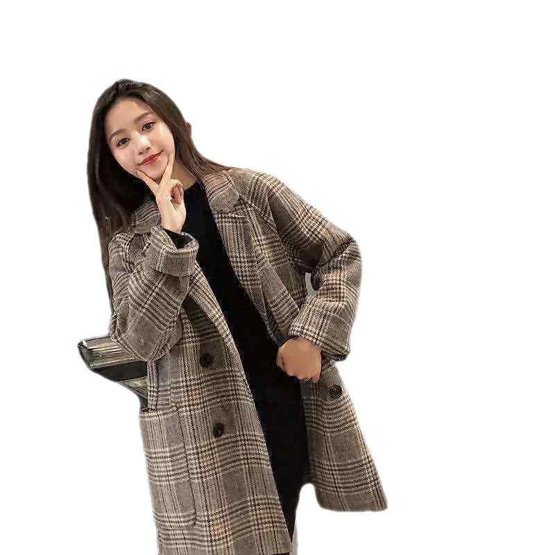 コート レディース 格子柄 毛織 ウール アウター 秋冬 小柄 スーツ襟 シングルブレスト ミディアム丈 レトロ 文芸風 通勤・カテゴリ: レディースウールコート・柄: -・厚さ: -・シルエット: ストレート・着丈: ロング(80cm超100cm以下)・襟: スーツカラー・袖丈: 長袖・素材: 金属ワイヤー布・カラー: メイン画像の色・サイズ: S, M, L, XL・スタイル: 文芸復古.通勤・前立て: シングルブレスト・対象年齢: 成人・流行要素: -・袖のタイプ: レギュラー・毛襟: -