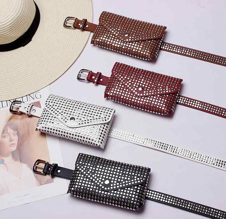 ウエストバッグ レディース ベルト付き PUレザー 韓国 カジュアル ミニサイズ ポシェット ショルダーバ..