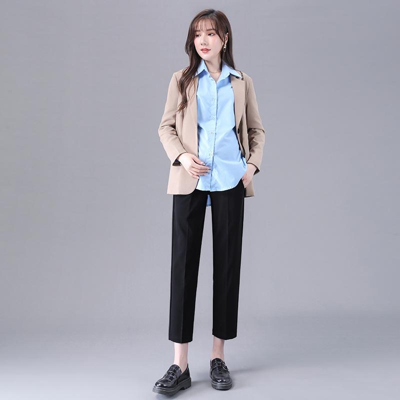 マタニティパンツ レディース 春夏 大きいサイズ 妊婦 産前産後 テーパードパンツ 9分丈 ポリエステル ゆったり