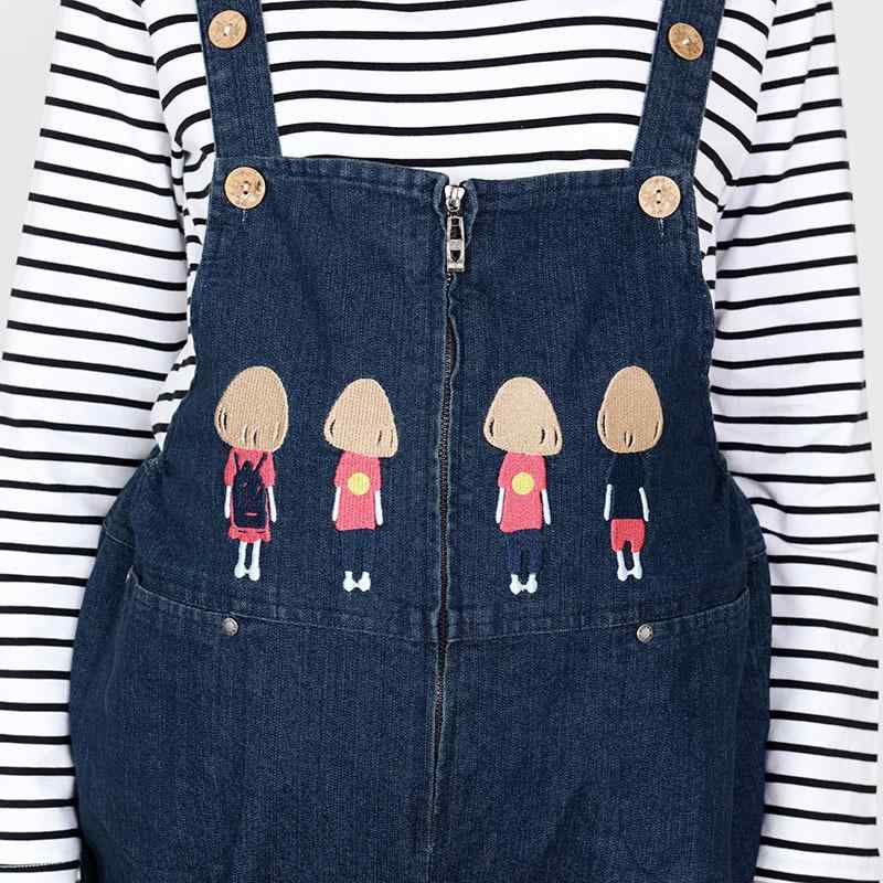 マタニティ デニム オーバーオール パンツ 秋冬 妊婦服 大きいサイズ ゆったり 妊娠 産後 コットン