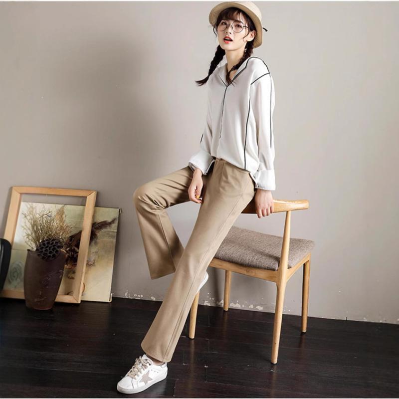 マタニティ パンツ 春秋 妊婦用 ズボン コットン 綿 ゆったり 楽ちん カジュアル 秋冬 ミディアム丈 カーキ ブラック 紺色 コーヒー色 グレー M L XL 2L 3L 4L 5L