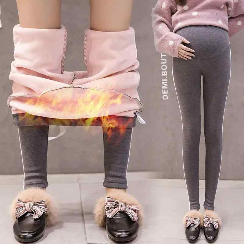 マタニティパンツ 春秋冬 裏起毛 あったか レギンス スキニーパンツ 妊婦服 ズボン ポリエステル 伸縮性 ストレッチ グレー ブラック