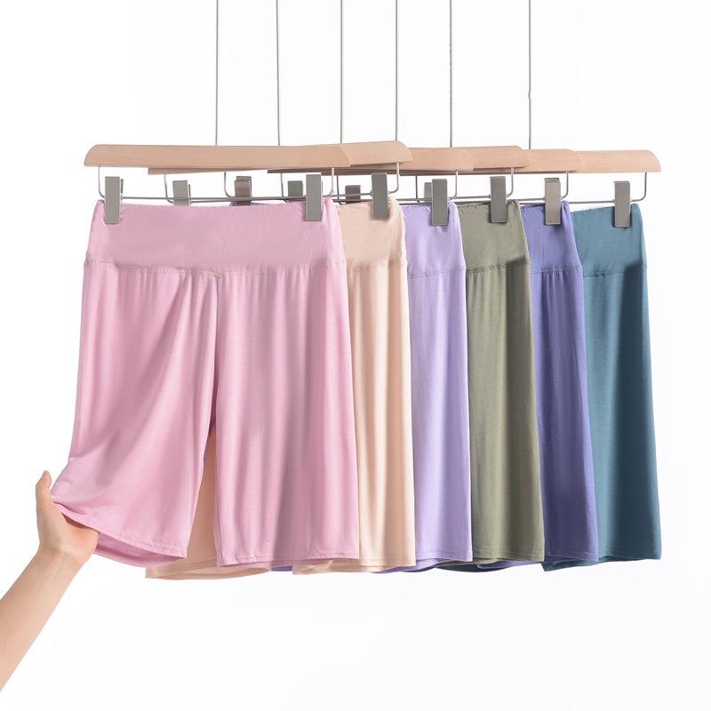 レギンス レディース モダール スパッツ 夏 薄手 無地 ルームウェア パンツ 10分丈 ストレッチ 伸縮性 通気性 大きいサイズ ブラック ピンク系