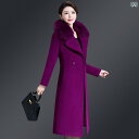 メーカー 女性 ウール 混紡 コート 2025年 韓国 ママ 服 ミドル丈