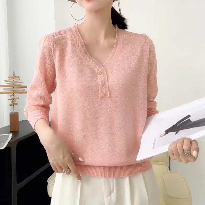 ニット レディース レース Vネック トップス 羊毛 長袖 プルオーバー ゆったり かわいい きれいめ 秋冬 ホワイト ブラック ピンク系 ベージュ(x5)