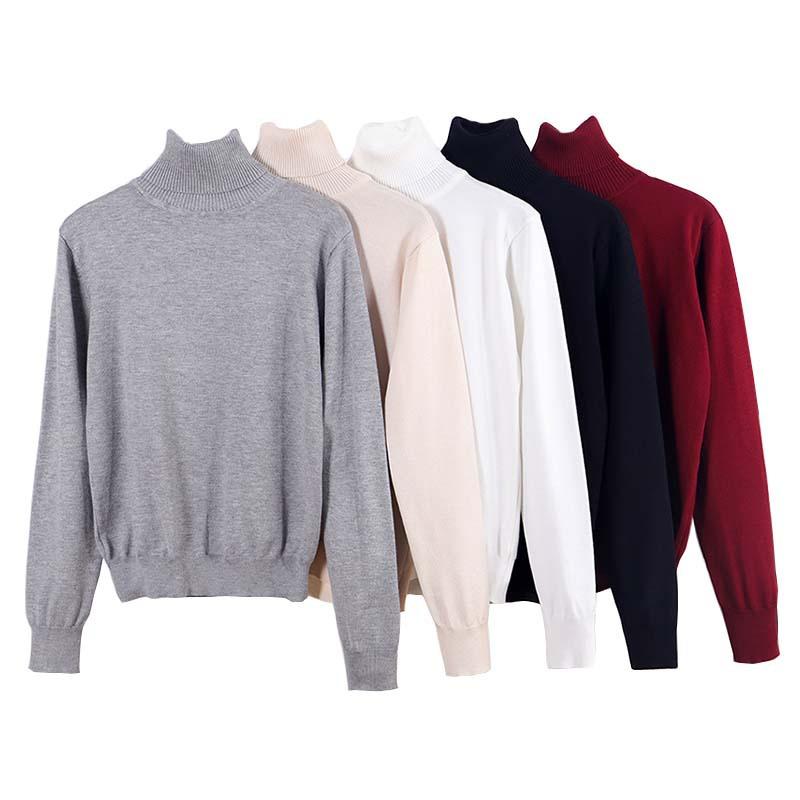 ニット レディース 秋冬 ハイネック トップス インナー スリム 無地 長袖 カットソー 接触冷感 高弾性 白 黒 グレー 紺 赤 緑 M L XL 2XL 3XL