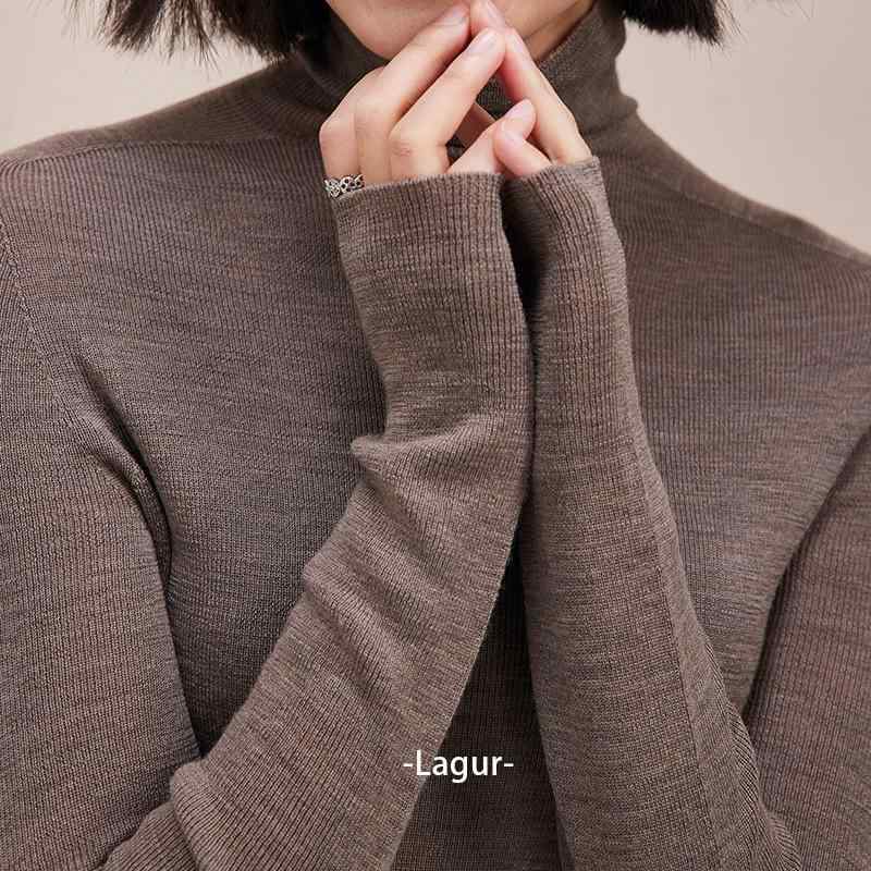 ニット レディース 高 elastic 羊毛混 高領 トップス 秋冬 薄手 暖か プルオーバー 大地棕 原野緑 霧霾藍 辣椒紅 基礎灰 香蕉黄 白 原絨色 宇宙藍 黒加仑紫 奶白 チョコレート色 クラシックブラック 通勤(x2)