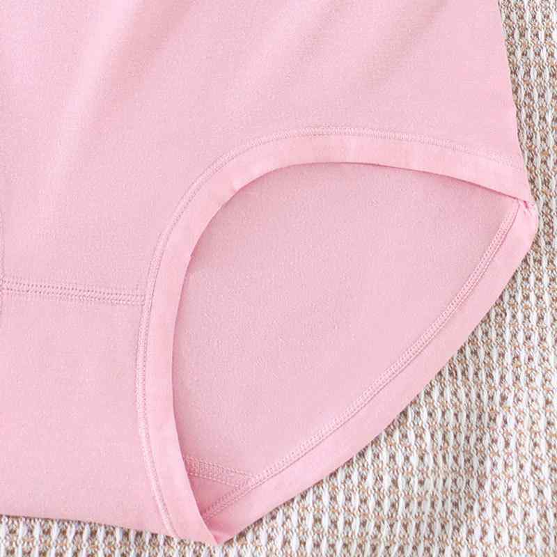 レディース ショーツ 大きいサイズ 綿 コットン 下着 パンツ 通気性 中 waist 混色 奶棕色 香芋紫 大红..