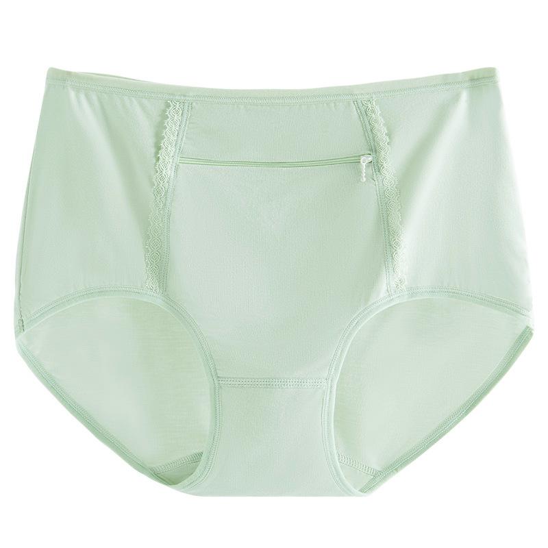 レディース ショーツ モダール 防犯 インナー パンツ ファスナー ポケット付き 薄手 通気性 中高ウエス..