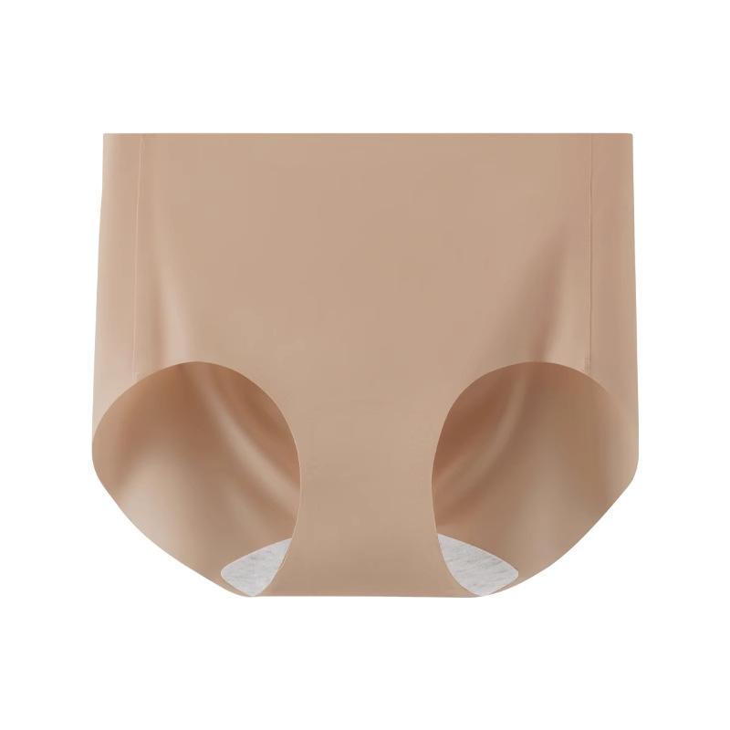 ショーツ レディース 接触冷感 シームレス スタンダード 女性用 下着 夏 薄型 無地 M L XL XXL ベージ..
