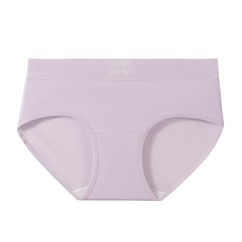 ショーツ レディース 女性用 綿 無縫製 中間ウエスト ヒップアップ 通気性 ピンク グレー