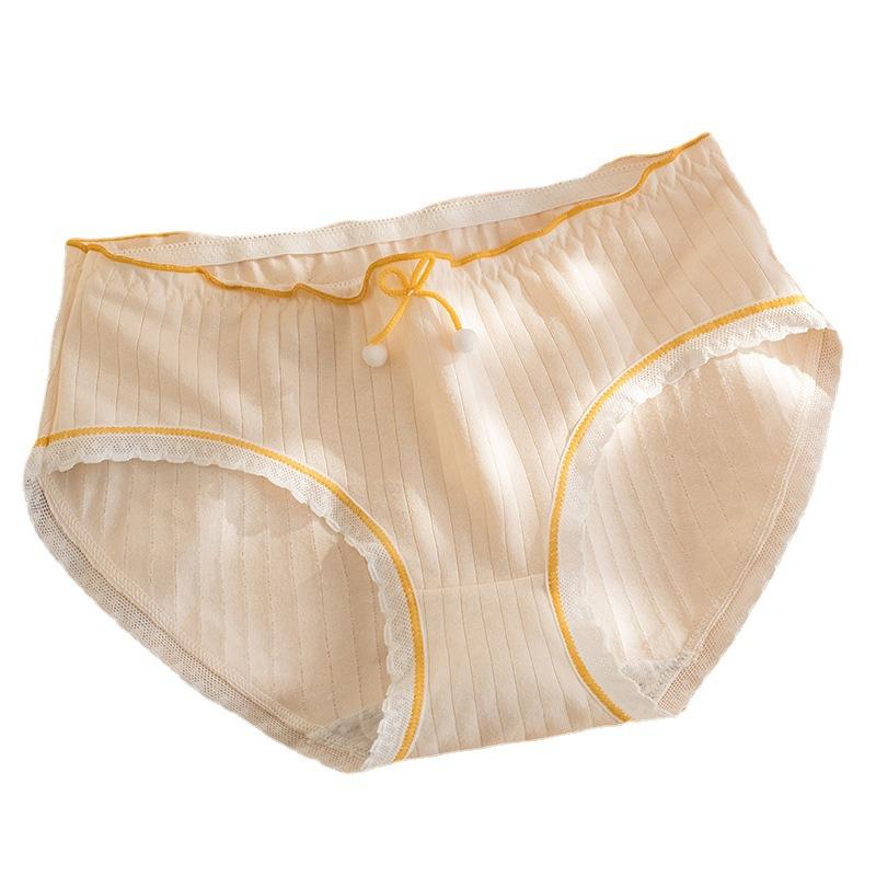 パンツ レディース 女性用 下着 ショーツ 綿 コットン 中ウェスト 無縫製 シームレス 3枚セット レモンイエロー パステルブルー さくらピンク オフホワイト ライトグリーン 通気性 快適 普段使い(x12)