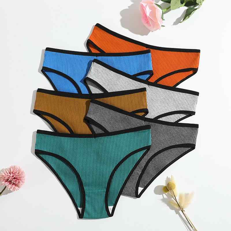 ショーツ レディース 女性用 綿 コットン リブ編み ローライズ ヒップアップ 通気性 無地 S M L(x12)