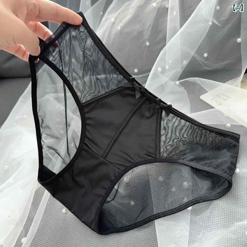 パンツ レディース レース かわいい 快適 ショーツ 中間ウエスト コットン 通気性 黒 米黄 グレー