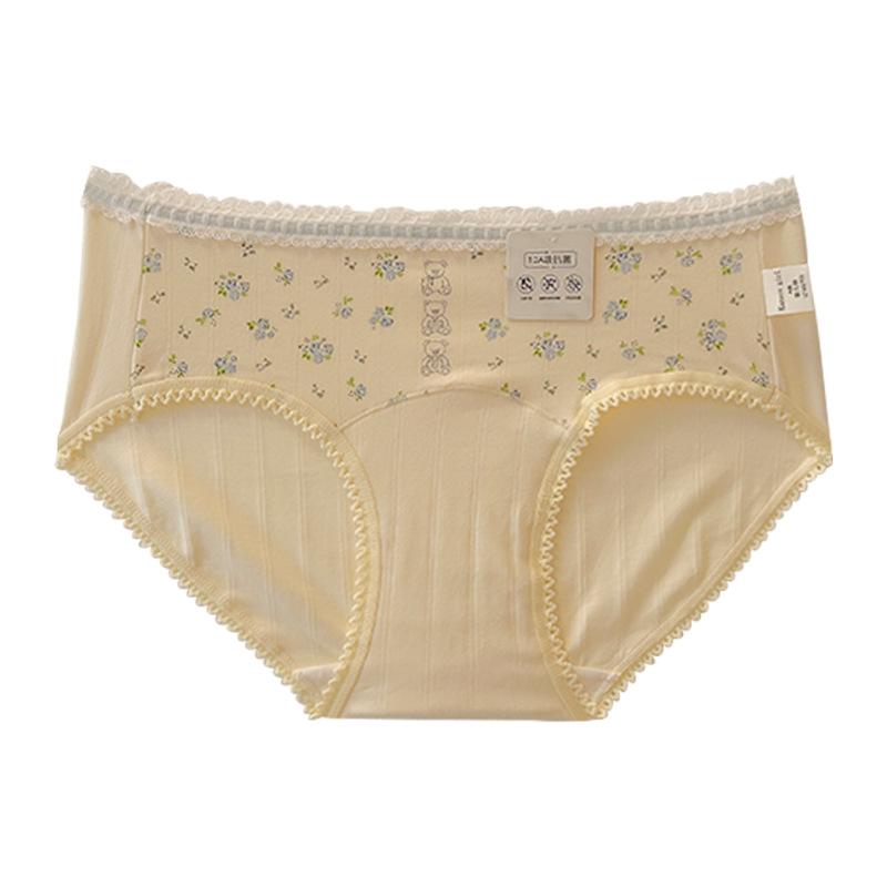 パンツ レディース ショーツ 小花柄 かわいい ガーリー 綿 春 下着 インナー (x2)