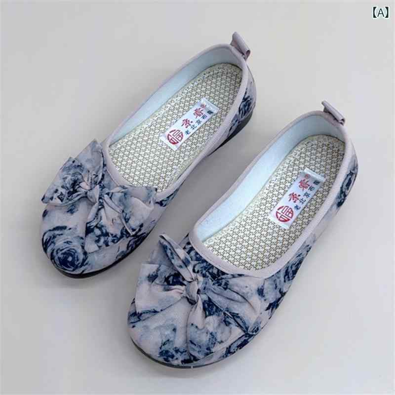 夏 新型の 古い 北京の 布 靴 の的な カジュアル 浅口の 豆の 靴は 軽量 快適(4)