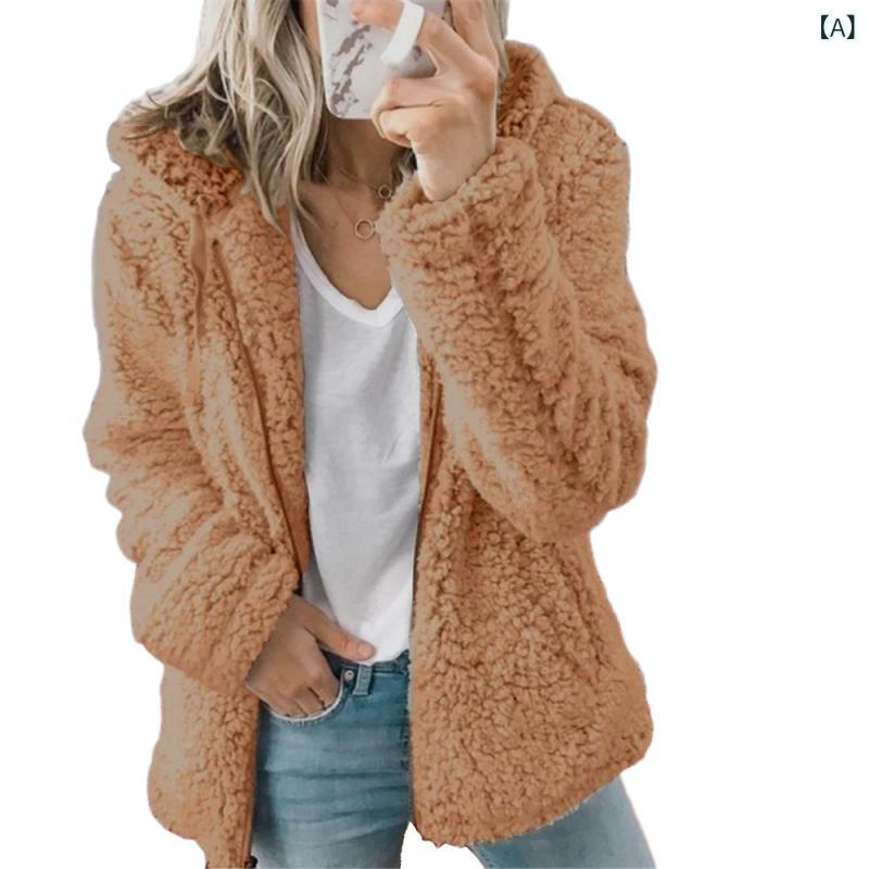 アマゾン wish 新型 女装 帽子 毛 毛 毛 毛 毛 秋冬 上着